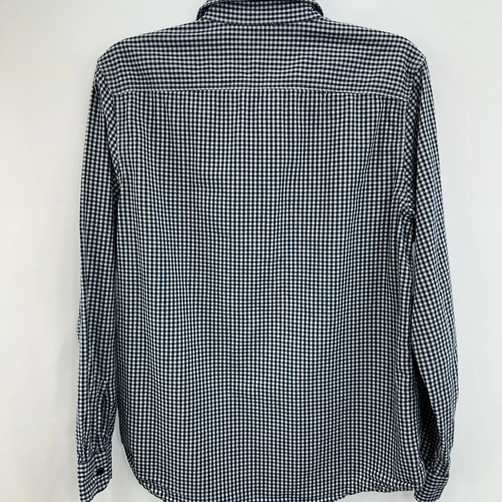 Polo Ralph Lauren Boys Button Down Shirt XL 18-20 Dark Blue White Check Cotton